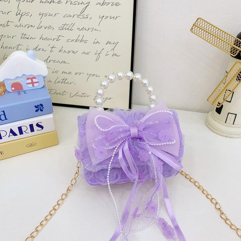 Bolsos de moda coreana para niños de perlas, bolsos de mano de perlas, bolsos de hombro para chicas lindas.