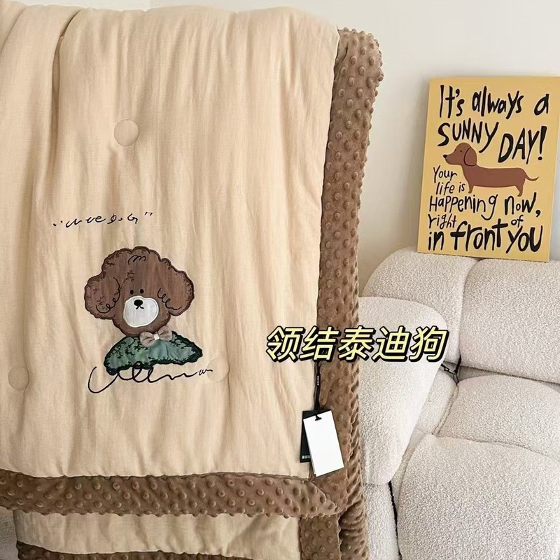 Ins韓国版純綿シワ糸豆は純綿二重糸に刺繍されています。|undefined