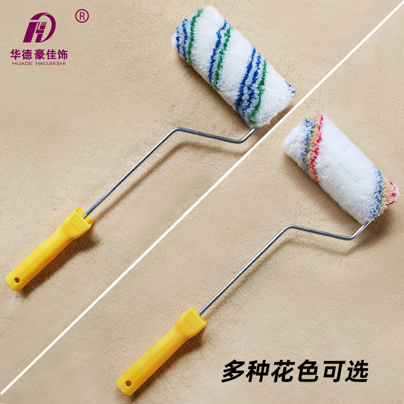 6 pulgadas cepillo de rodillos de pelo grueso fibra de vidrio epoxi pegamento de pared exterior cepillo de pintura decoración de Wadehao Jia