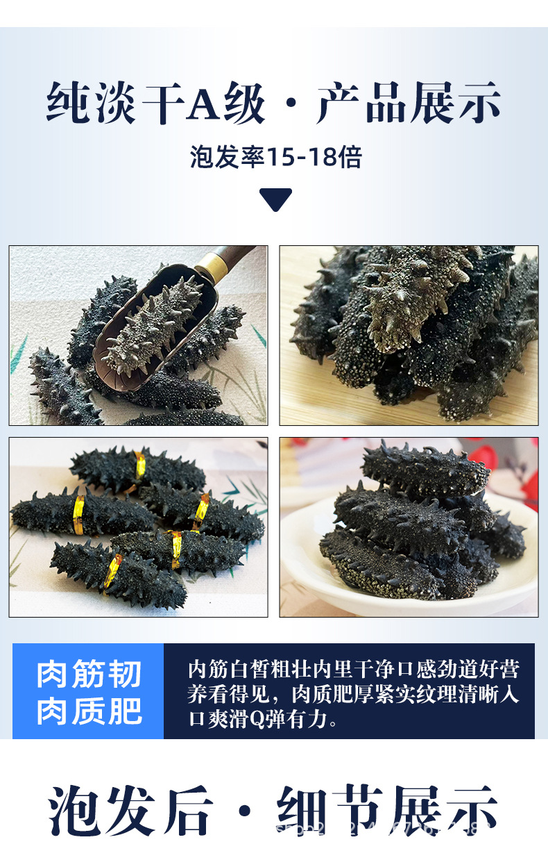 Dalian Premium Lightly Dried Sea Cucumber Gift Box 50g Custom Grade 6-7 Year specifications