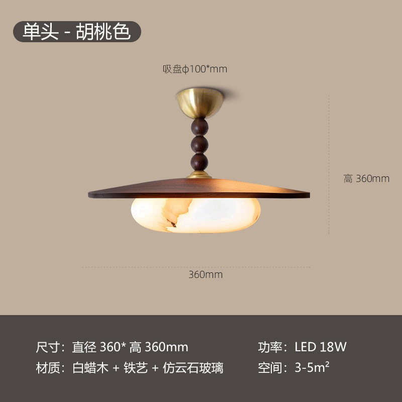 Wabi-Jifeng Mesa de comedor antigua de mediana edad Lámparas de cambio creativo Tronco de mármol Vidrio Restaurante Rocker Araña de arte Premium