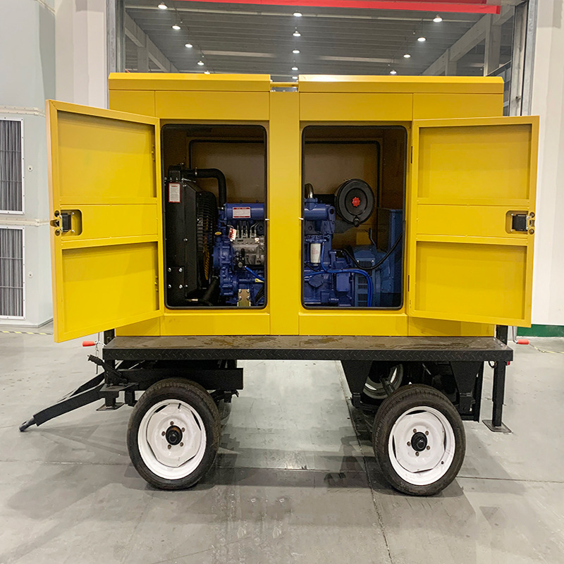 モバイル発電機 220v 防雨型ディーゼル発電機ノイズ低減三相電気バックアップ 50-75 kw|undefined