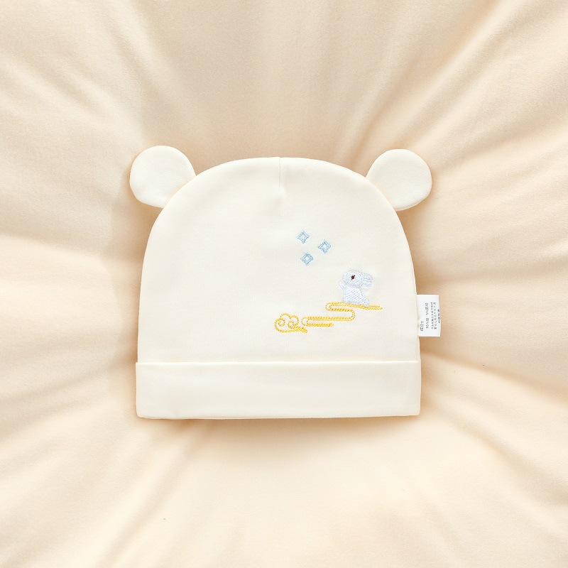 Cloud rabbit hat yellow (double layer)