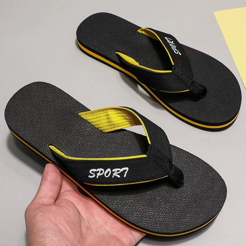 Летние шлепанцы, мужские сандалии, дышащие нескользящие модные шлепанцы, повседневная пляжная обувь, персонализированные сандалии для верхней одежды