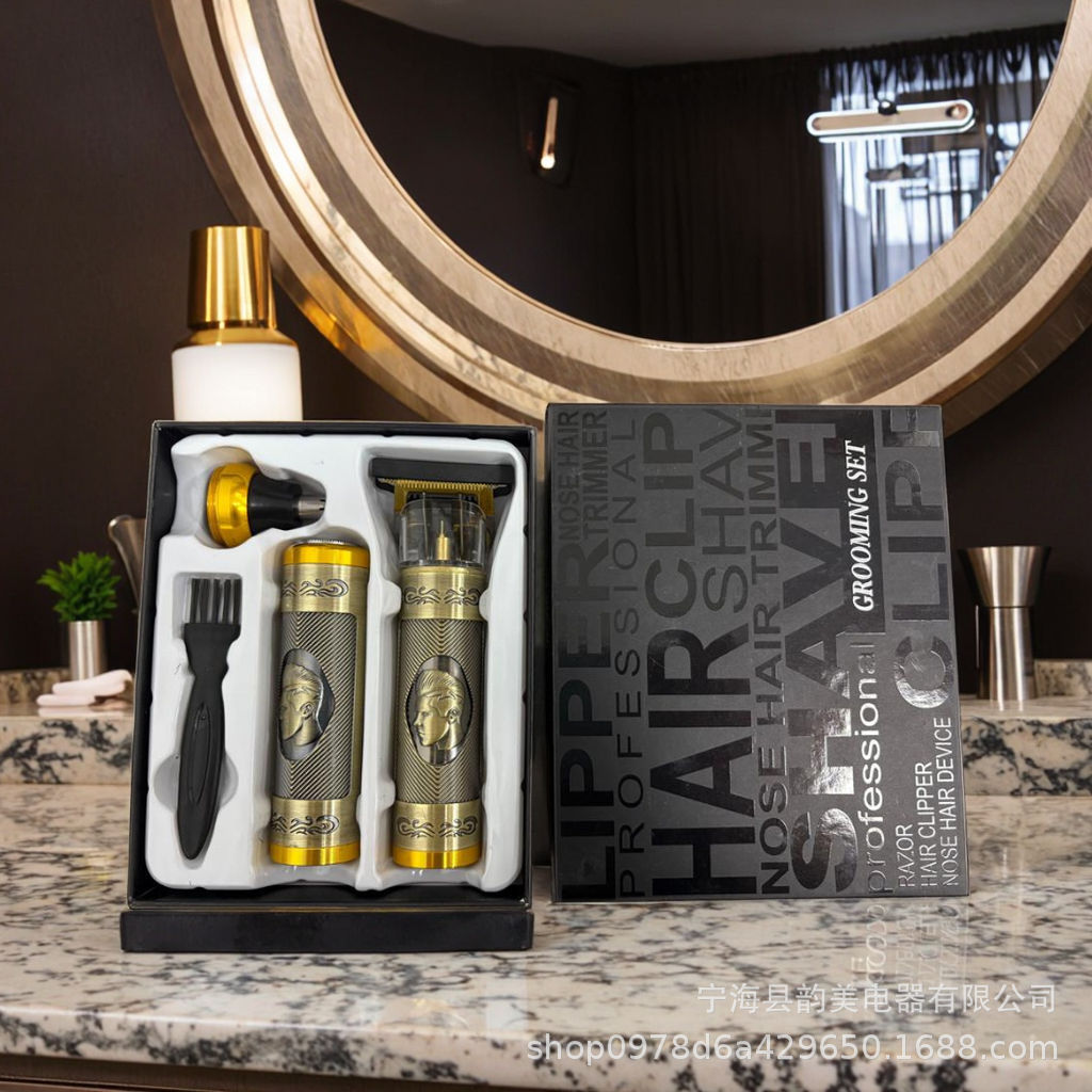 Multifuncional 3 - en - 1 afeitador de cabeza de aceite cortador de pelo para hombres afeitador de cabeza calva artefacto nariz pellizco eléctrico