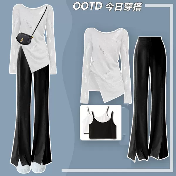 White design sweater, trend of season