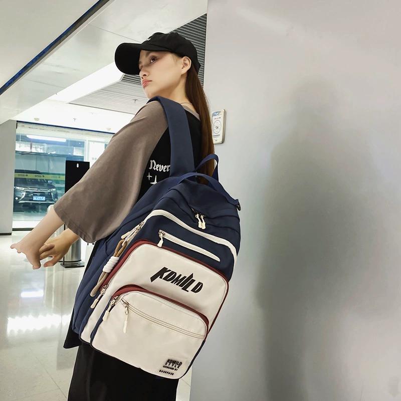 Fashionable trend brand Japanese backpack for leisure, for teenagers, for students