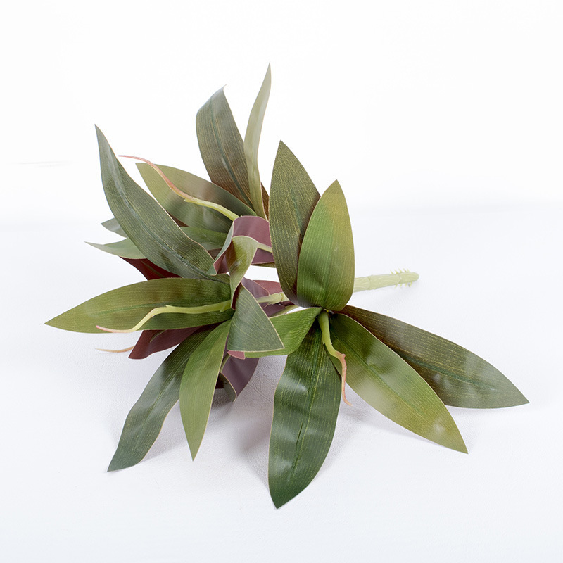 Plantas verdes falsas, decoración de paredes, hojas de plantas de simulación, arreglos florales de pared de fondo, 7 cabezas, lavanda de perilla