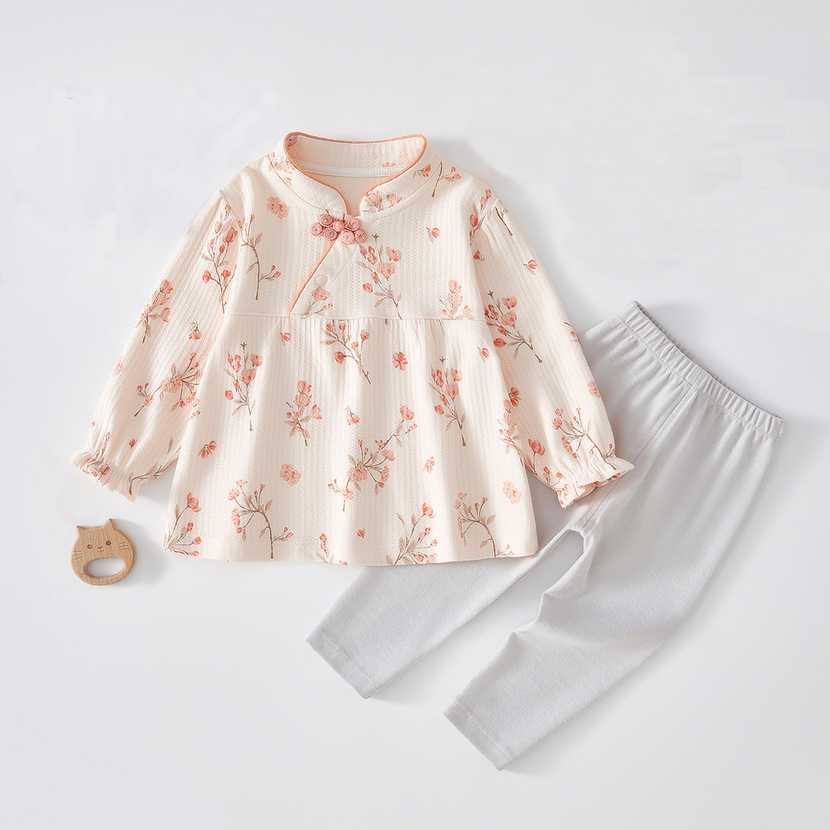 Traje de flor de melocotón (sin banda para el cabello)