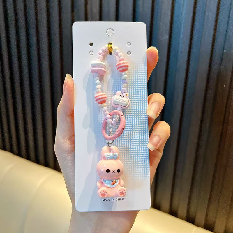 턱받이 토끼 - 핑크