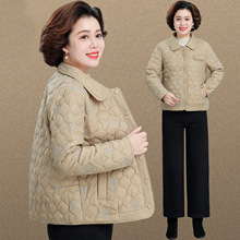 妈妈秋冬棉衣外套短款小棉服2025新款中老年女冬装夹棉轻薄40岁50