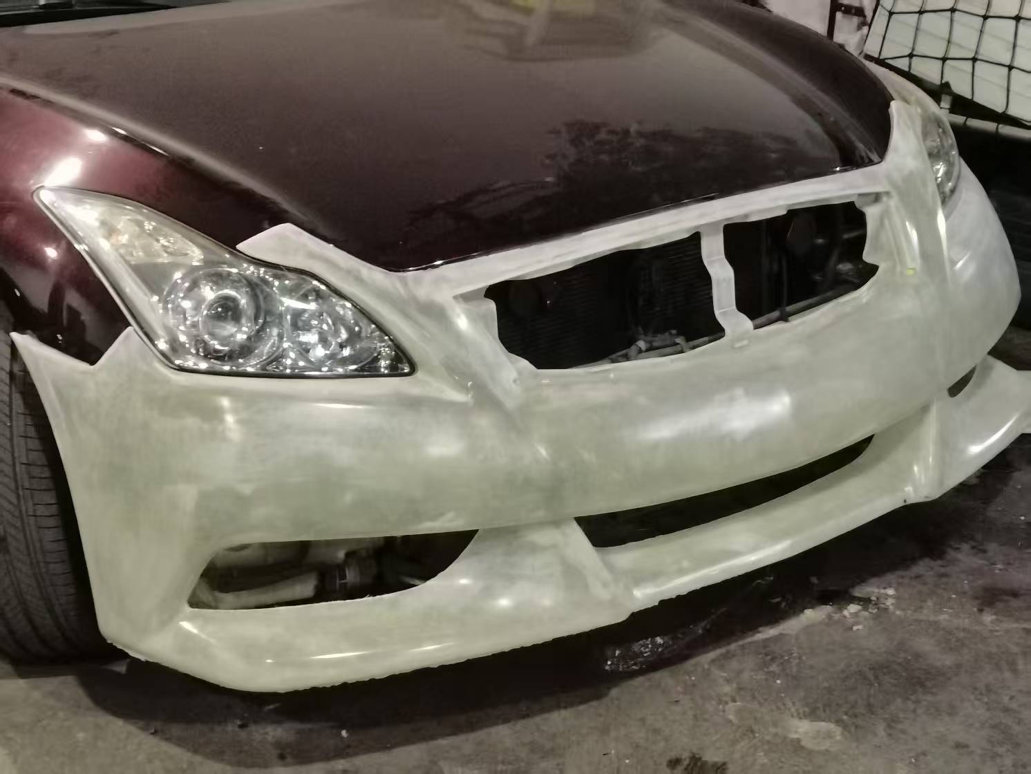 Suitable for Infiniti G37 Modified Front Bumper G37 Large Surround Front Bumper Handmade Resin Carbon Fiber