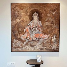 敦煌唐卡装饰画 画民族风中式禅意书房挂画 画客厅卧室背景墙高级