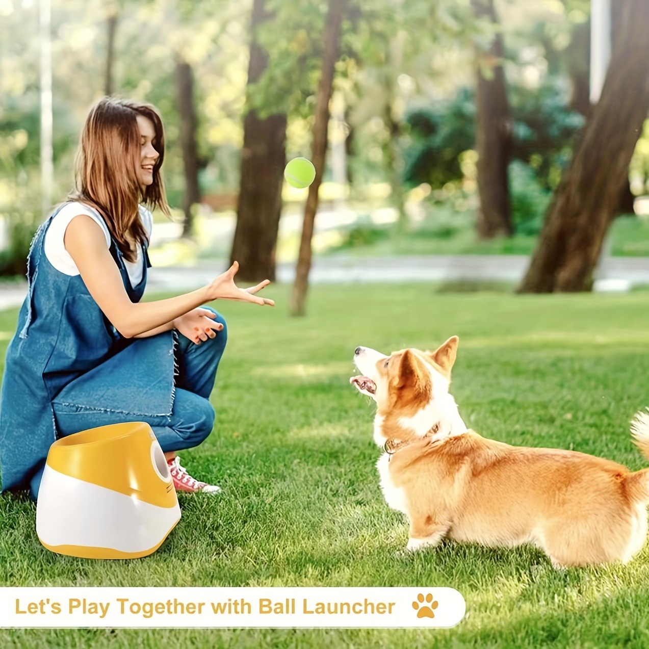 Lanzador Automatic Dog Ball Launcher con 3 Distance settings