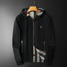 2024年春装新款欧货潮流男士时尚休闲个性青年连帽夹克