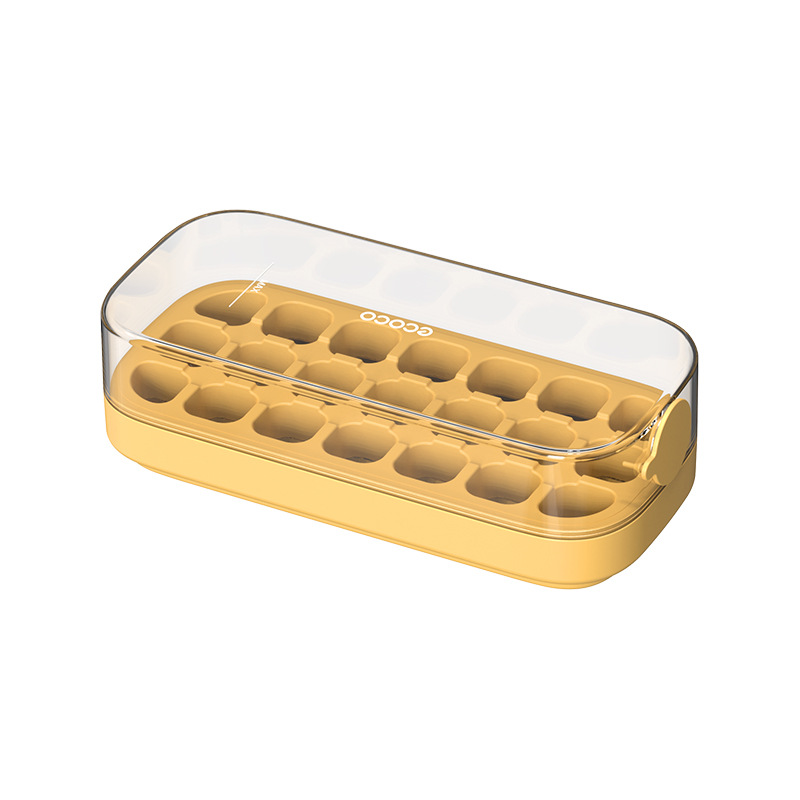 Molde de hielo de silicona de grado alimenticio tipo de presión de hielo caja de hielo doméstica con cubierta de hielo congelado artefacto mágico image 6