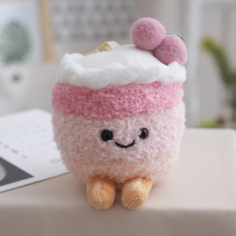 インターネットセレブかわいいグラデーションチェリーケーキぬいぐるみペンダント誕生日ギフト人形人形バッグペンダントホリデーギフト|undefined