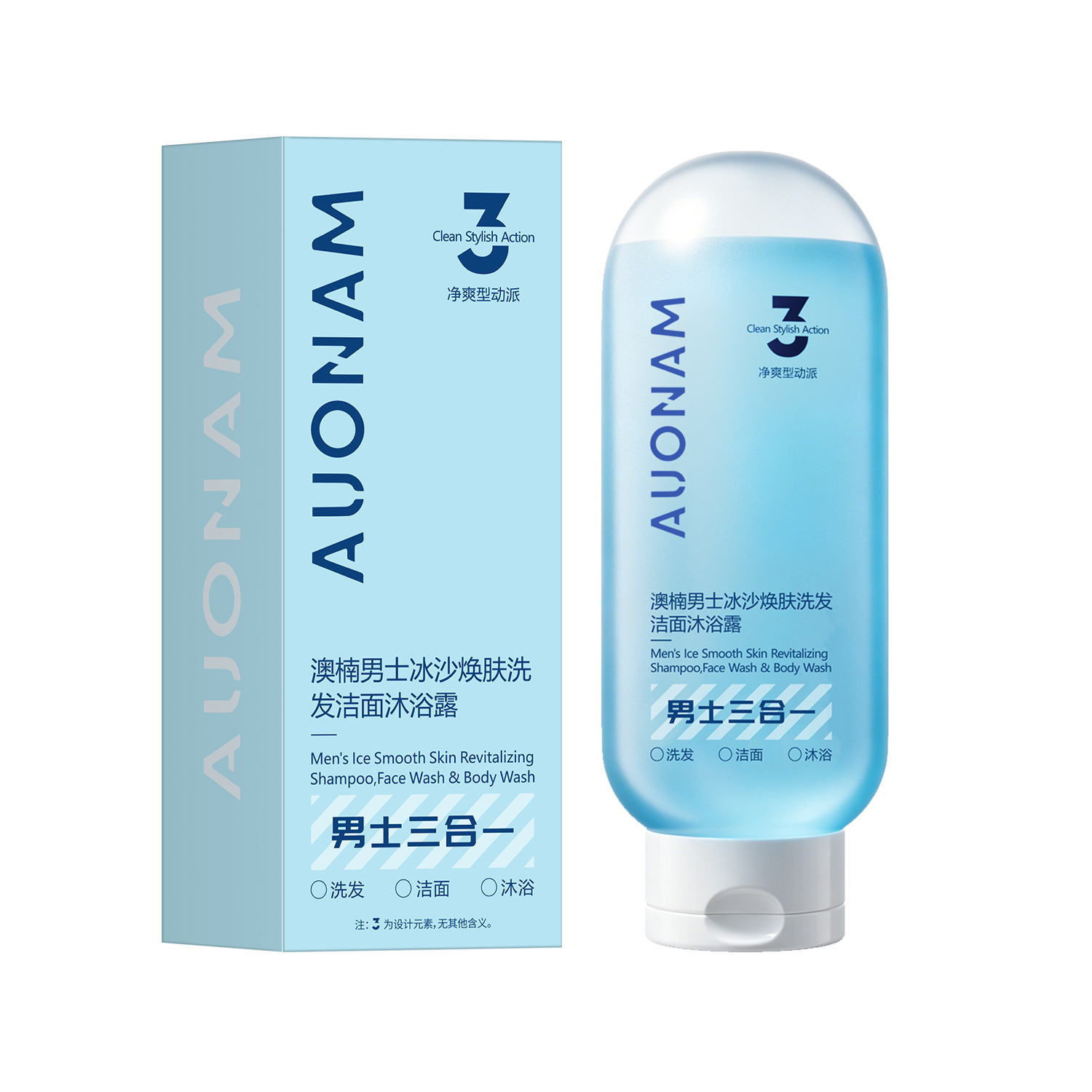 3 - en - 1 batido para hombres refrescante gel de baño de control de aceite no tenso perfumes duraderos acné fabricantes