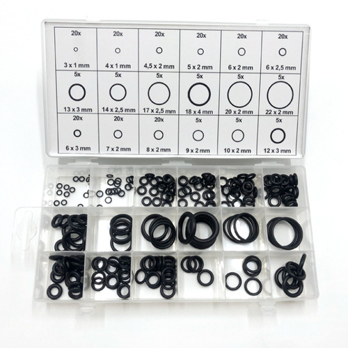 225PC O-ring set, black leather seal ring, O-ring high temperature resistance, NBR pressure-resistant box