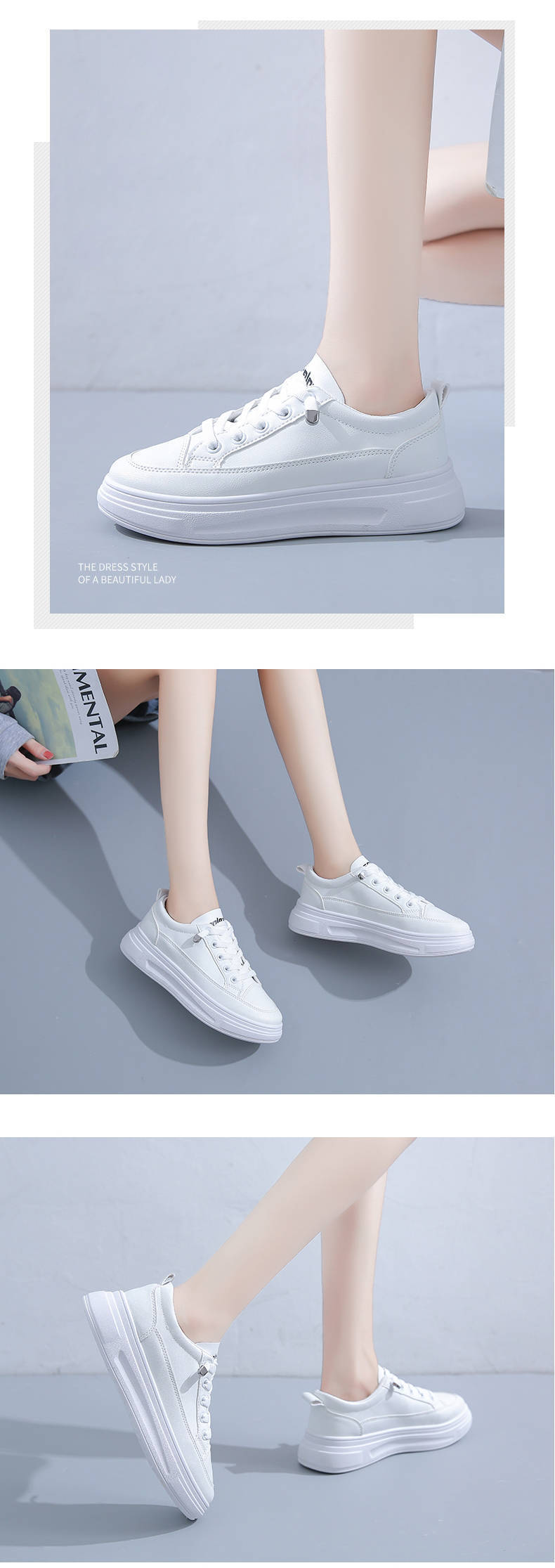 Scarpe da tennis da donna Scarpe da ginnastica Scarpe da ginnastica Suola in gomma Sintetico Calzature versatili facili da pulire_voghion.com