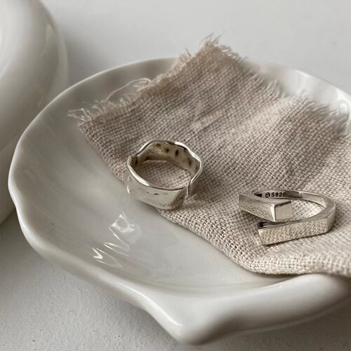 Ring opening retro niche design high-end non-fading ins plain ring simple set ring wholesale for women