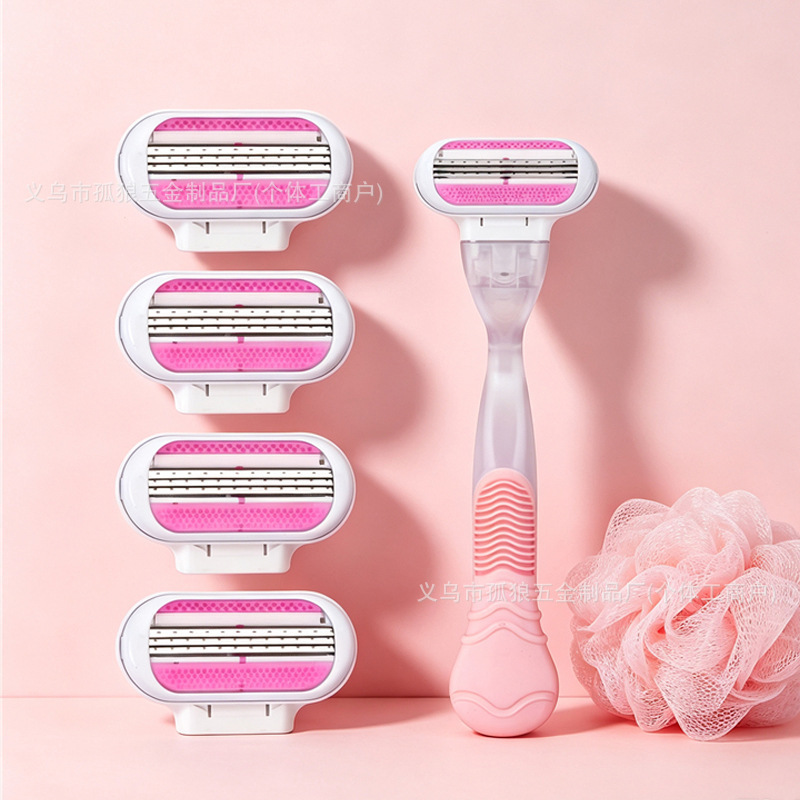 [Premium Selection] Women's Razor, Ultra-Thin Three-Layer Blades, Manual Anti-Scratch Painless Shaving Razor