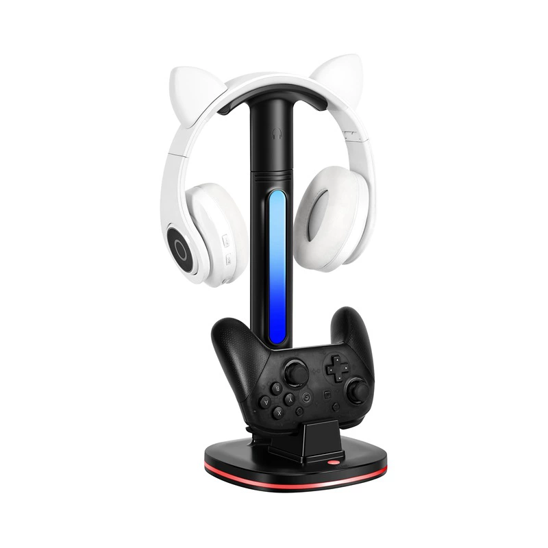 PS5/PS4/XBOXSERIESX/SWITCH Pro handle charging bracket with headset hanging rack RGB color lamp