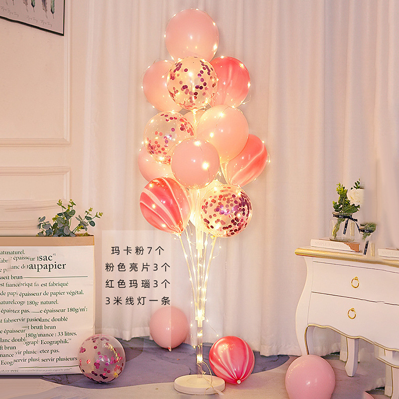 Columna de globo rojo flotante para decoración de bodas, cumpleaños y aperturas