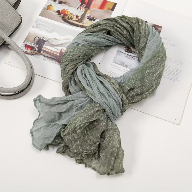 플로럴 플리츠 스타일 쓰리 빈 그린