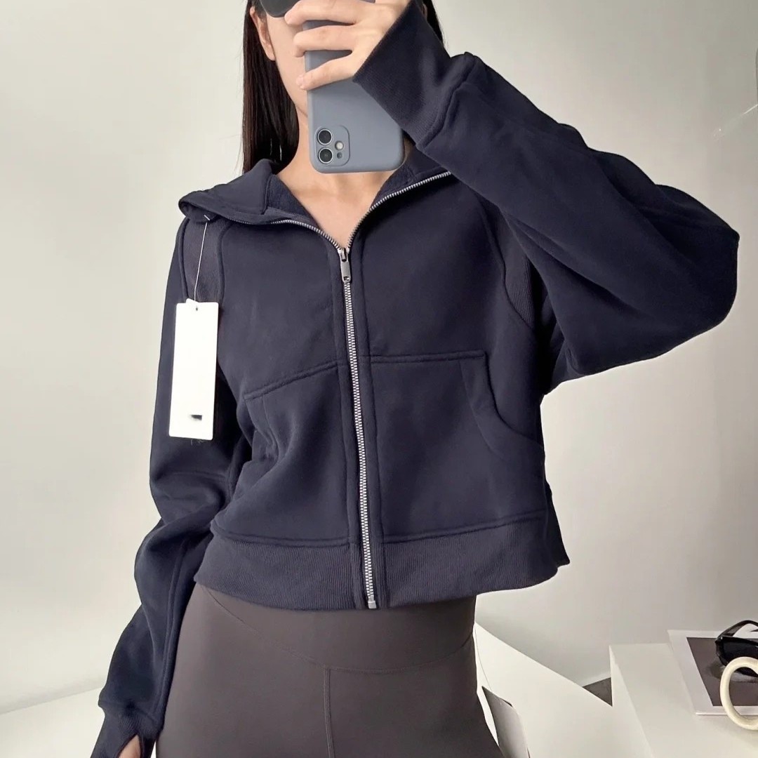 Camisa encapuchada con cremallera suelta de camisa deportiva al aire libre mujer chaqueta