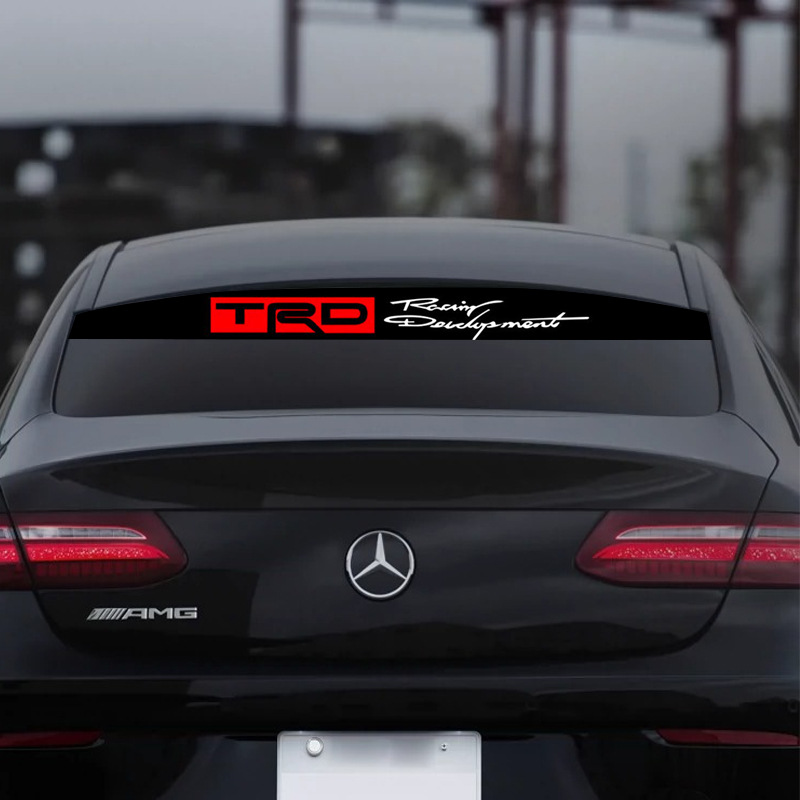 跨境爆款汽车前档贴纸潮流后档反光贴个性改装遮阳挡前挡风玻璃贴