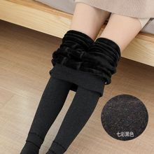 2025秋冬新款七彩棉加绒加厚打底裤女外穿踩脚一体绒加肥加大棉裤