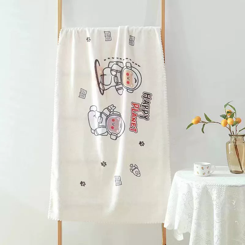 Детское мягкое полотенце для купания с мультяшным принтом, 70x140 см, разные дизайны