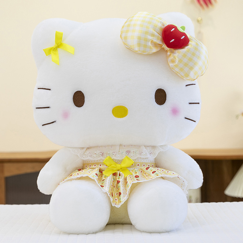 新しいイチゴ kt ハローキティ ハローキティ人形リボンかわいいソフトギフトインターネット有名人の猫|undefined