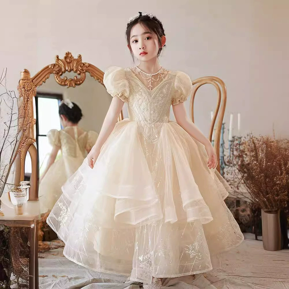 Детское платье, платье принцессы, платье для маленькой ведущей, платье для подружки невесты, пышное платье для девочки, платье для выступления на фортепиано, платье для подиума