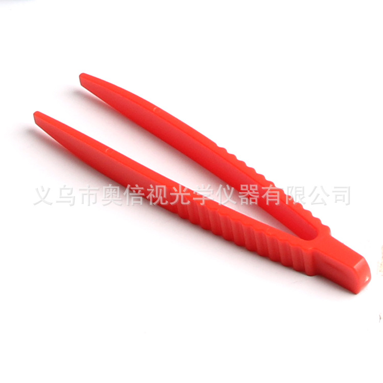 厂家现货一次性塑料镊子儿童DIY小镊子 实验镊子