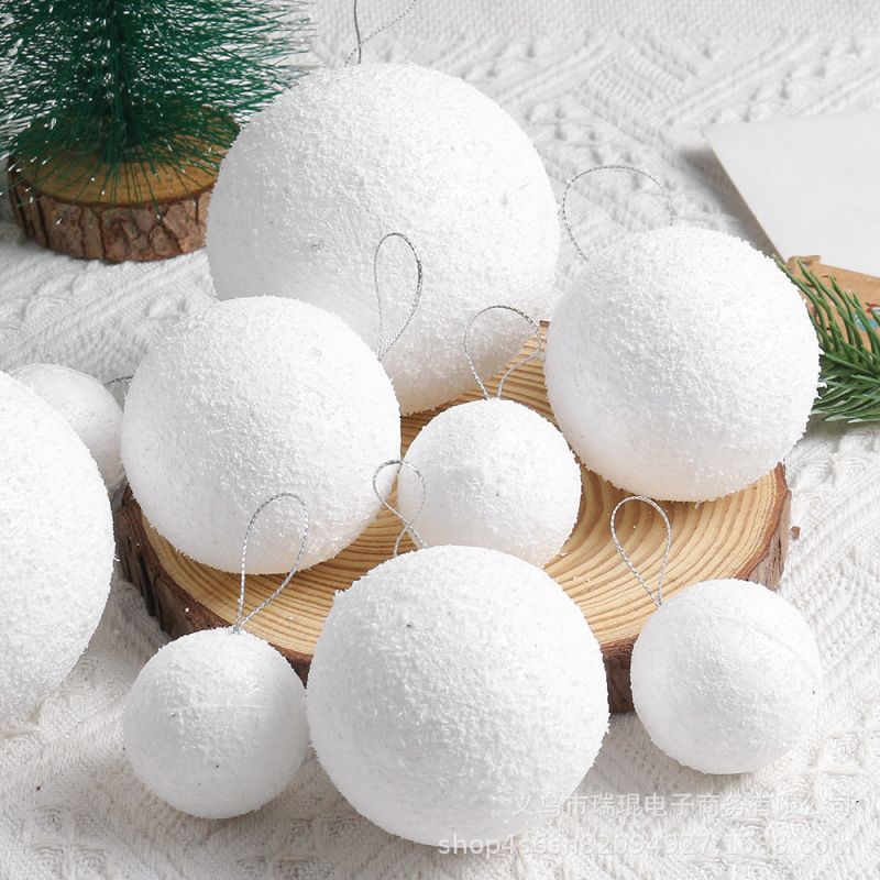 クリスマスツリーの飾り雪玉結婚祝いの天井飾り純白泡球店舗の祝日装飾品|undefined