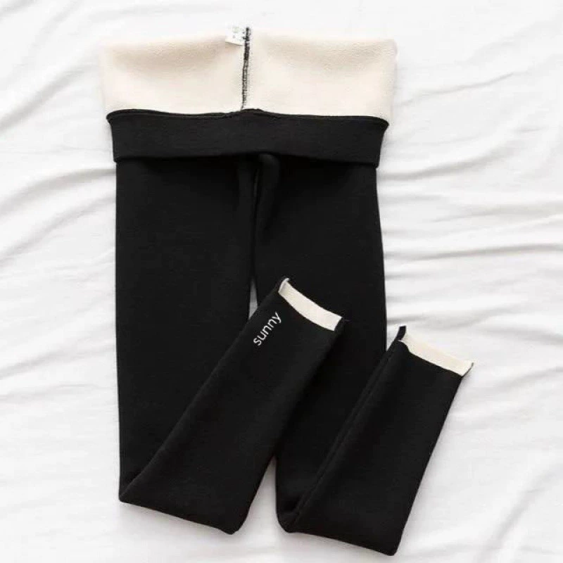 Fleece thin warm velvet leggings, demi-season keep warm trousers