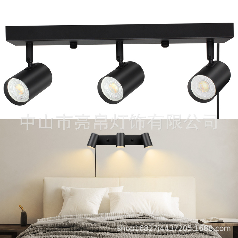 Hot Sale Track Light Fixtures Ceiling Mount Three Lights Modern Socket Type Led Track Light for Kitchen Cabinet