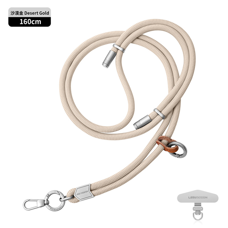 携帯電話ストラップ卸売 6MM 頑丈な手首編み紐 携帯電話ケース吊り下げ紐 汎用紛失防止携帯電話ストラップ シルバー|undefined