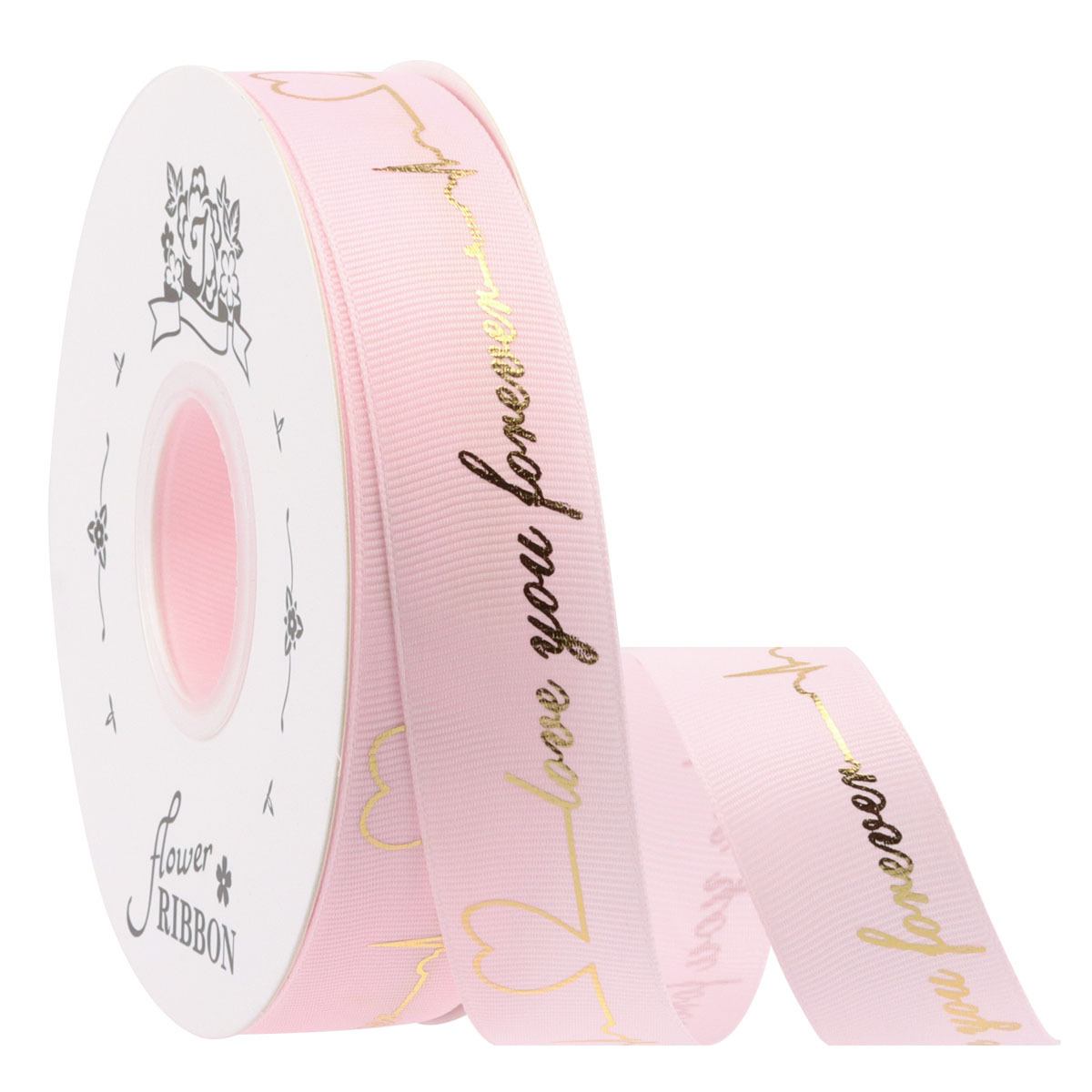 Cinta decorativa de 2,5 cm con letras inglesas, para flores, regalos y pasteles de cumpleaños