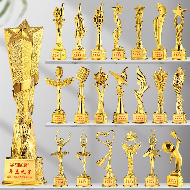 Trofeos de resina Decoración creativa personalizada Reunión Anual Premios Estudiantes Danza Concurso de canto Premios para niños Trofeos Medallas