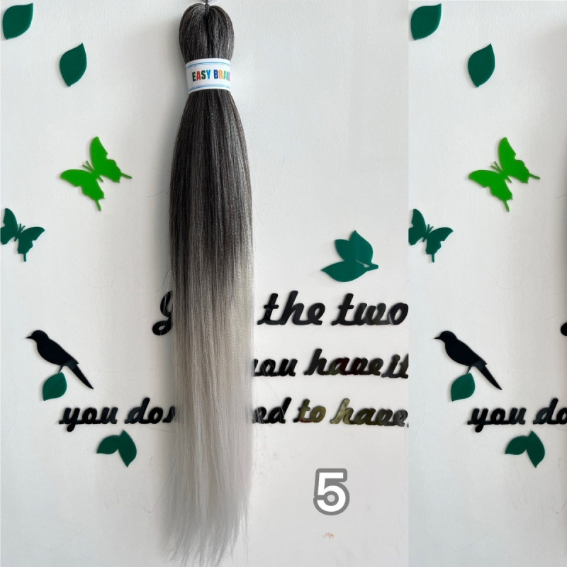 Fijo de baja temperatura de agua caliente FR Easy Braid Fibra química Trenza sucia Multicolor Negro Pechón suave y esponjoso