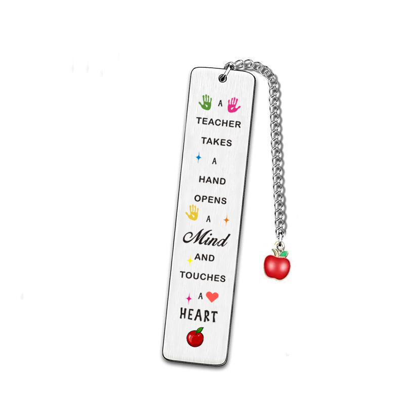 Amazon transfronterizo nuevo color de impresión de acero inoxidable marcador temporada de graduación Día del maestro regalo de Acción de Gracias para los amigos marcador