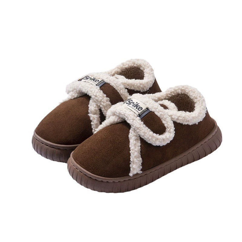 Туфли Birkenstock для женщин зимняя 2024 новая внутренняя бархатная теплая хлопковая обувь с толстой подошвой, стягивающий каблук, хлопковые тапочки для женщин на зиму
