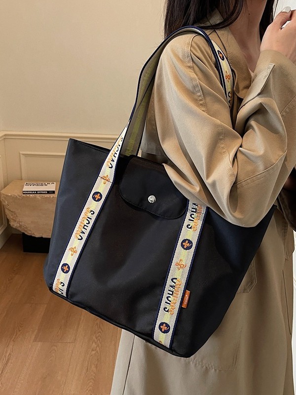 Bolsa de tela de nylon impermeable de gran capacidad, bolsa de mujer casual, bolsa de hombro, bolsa diaria de estudiantes, nueva bolsa de viaje