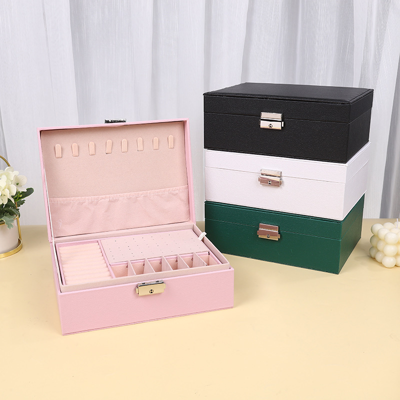 Earring and Ring Storage Box, Large Capacity Bracelet, Watch, and Jewelry Organizer, In-Stock, Light Luxury Style Jewelry Storage and Organization