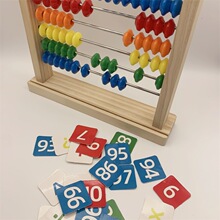 跨境木制十档计算架珠算数学教具幼小衔接早教启蒙加减法计数器