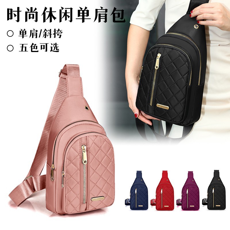 Bolso de mujer de comercio exterior al aire libre bolso de pecho de moda multicapa bordado bolso de hombro coreano bolso portátil de viaje de viaje