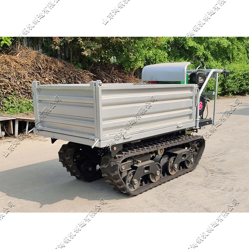 小型手扶履带运输车 沙漠水田货物搬运车 山地果园爬坡履带车